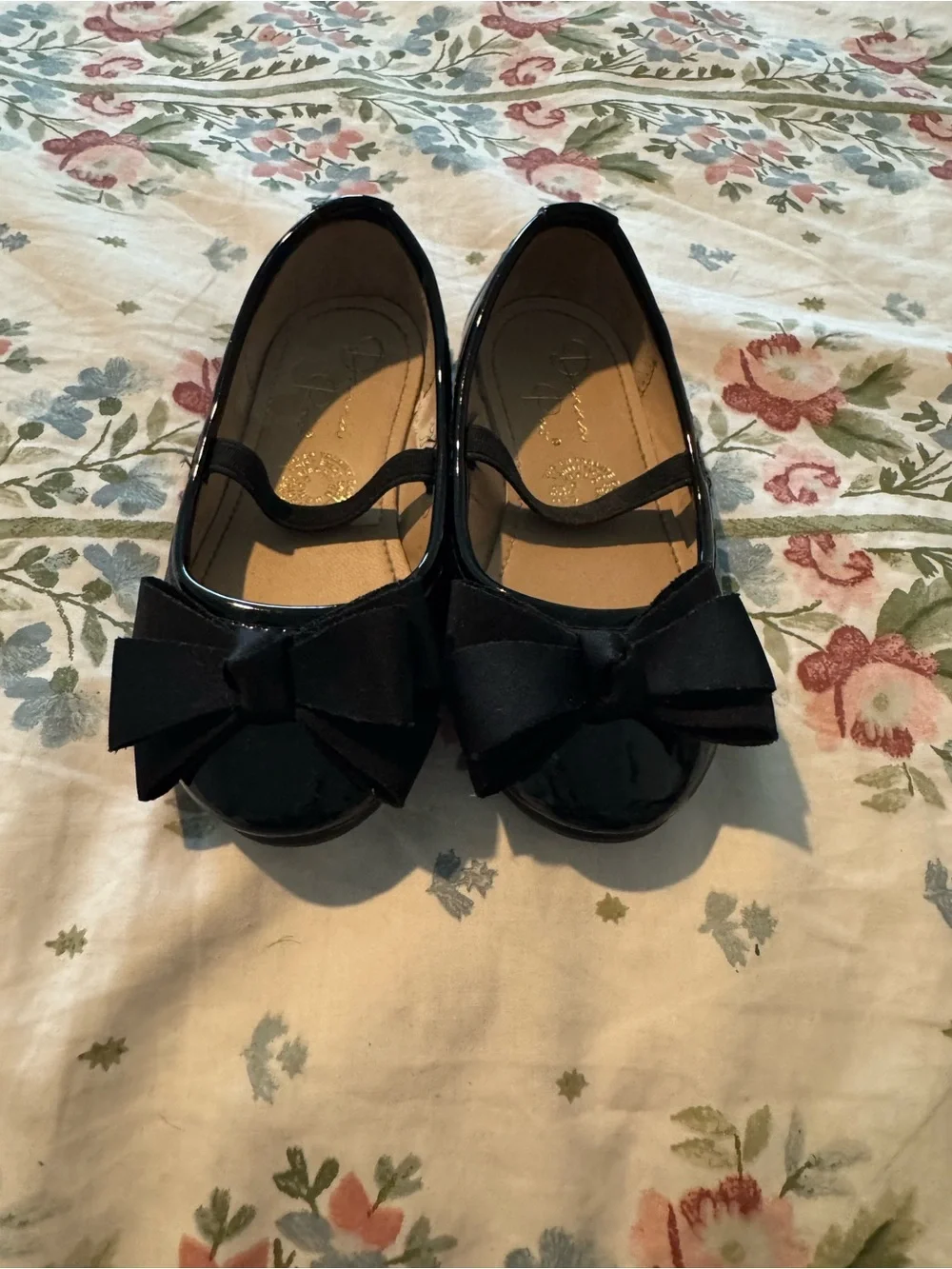 Girls Black Patent Bow Mary Jane Dress Shoes